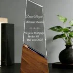 Mortgage Broker Of The Year 2025 wooden base